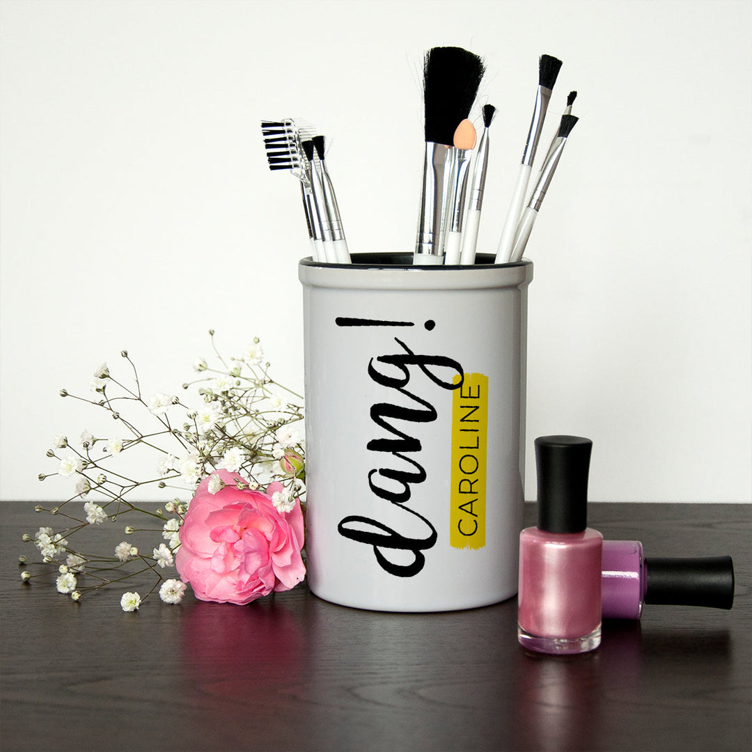 Personalised Dang Make Up Brush Holder