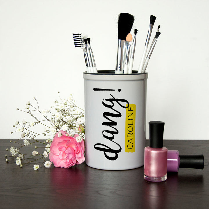 Personalised Dang Make Up Brush Holder