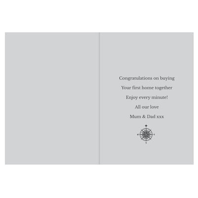 Personalised Memento Greetings Cards Personalised 1805 - 1874 Old Series Map Compass Card