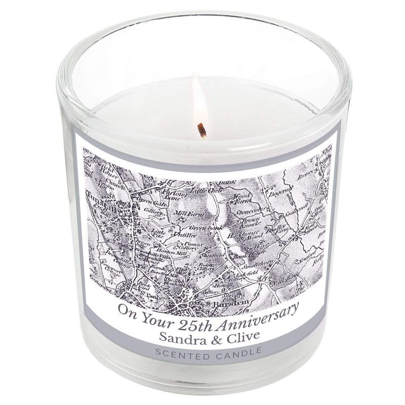 Personalised Memento Candles & Reed Diffusers Personalised 1805 - 1874 Old Series Map Compass Scented Jar Candle