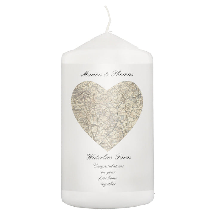 Personalised Memento Candles &amp; Reed Diffusers Personalised 1896 - 1904 Heart Map Candle