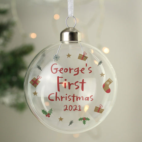 Personalised First Christmas Baubles