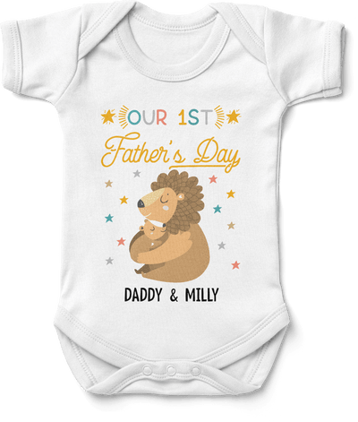 The Little Personal Shop Babygrows Personalised 1st Father's Day Babygrow