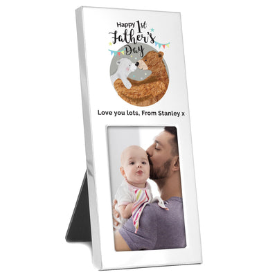 Personalised Memento Photo Frames, Albums and Guestbooks Personalised 1st Fathers Day Daddy Bear 2x3 Photo Frame