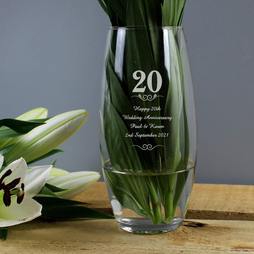 Personalised Memento Vases Personalised 20 Years Bullet Vase