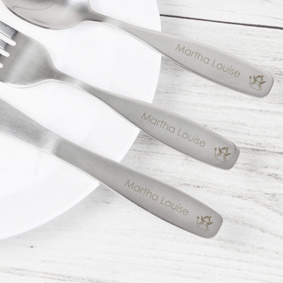 Personalised Memento Mealtime Essentials Personalised 3 Piece Fairy Cutlery Set