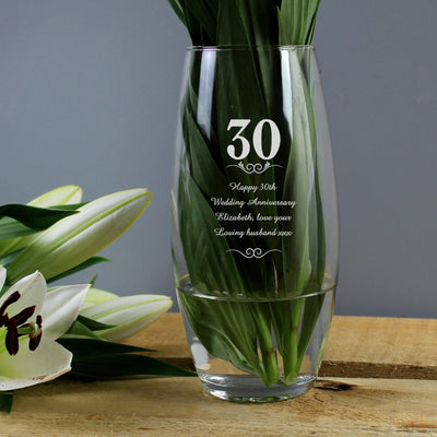 Personalised Memento Vases Personalised 30 Years Bullet Vase