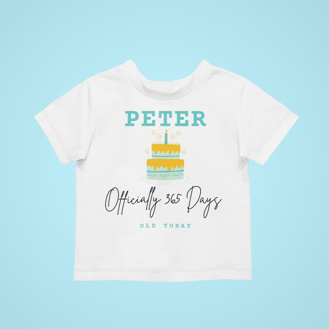 The Little Personal Shop Babygrows Personalised 365 Days Old Birthday Boy