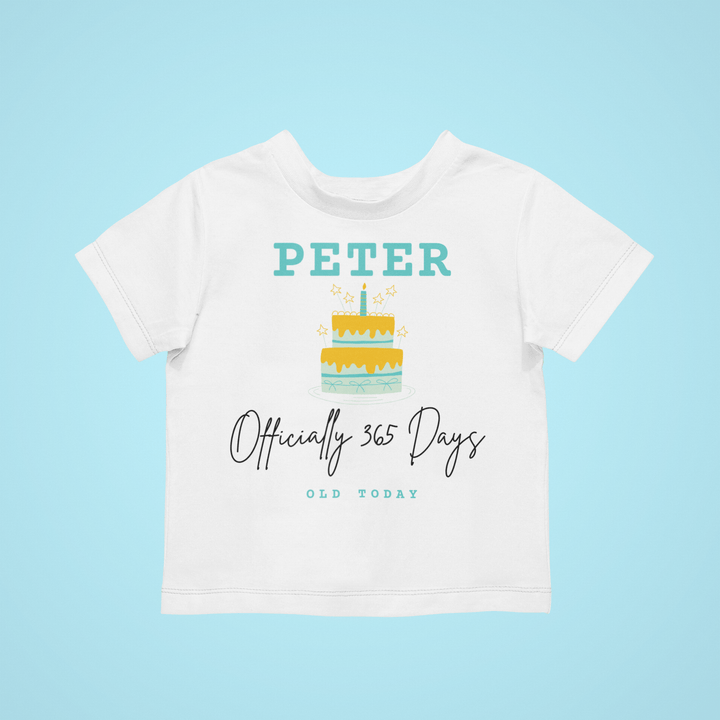 The Little Personal Shop Babygrows Personalised 365 Days Old Birthday Boy