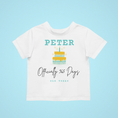 The Little Personal Shop Babygrows Personalised 365 Days Old Birthday Boy