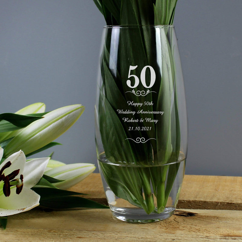 Personalised Memento Vases Personalised 50 Years Bullet Vase