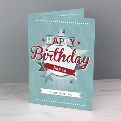 Personalised Memento Greetings Cards Personalised 50s Retro Card