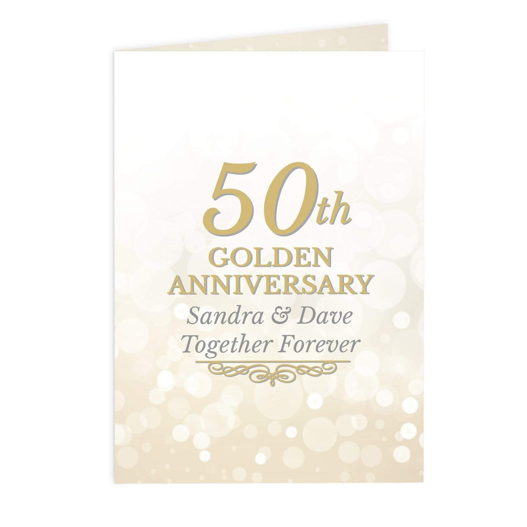 Personalised Memento Greetings Cards Personalised 50th Golden Anniversary Card