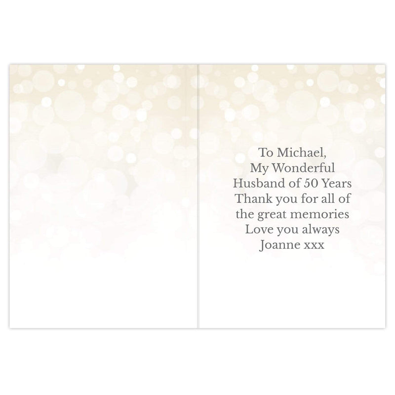 Personalised Memento Greetings Cards Personalised 50th Golden Anniversary Card