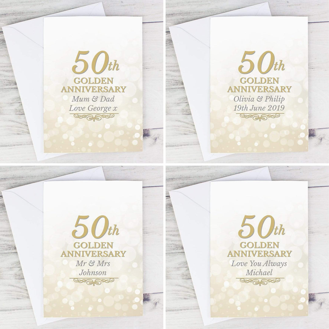 Personalised Memento Greetings Cards Personalised 50th Golden Anniversary Card