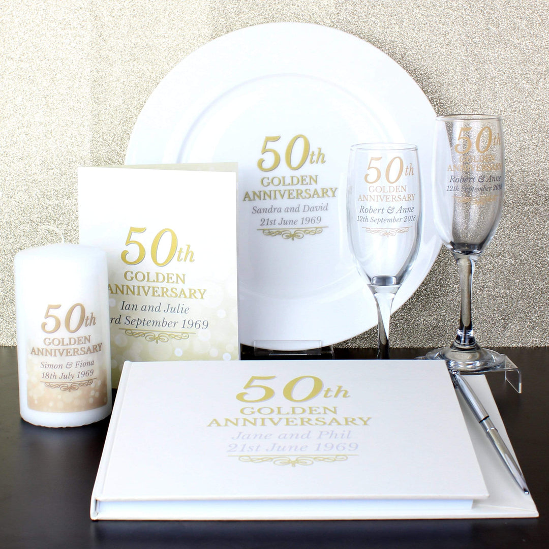 Personalised Memento Greetings Cards Personalised 50th Golden Anniversary Card