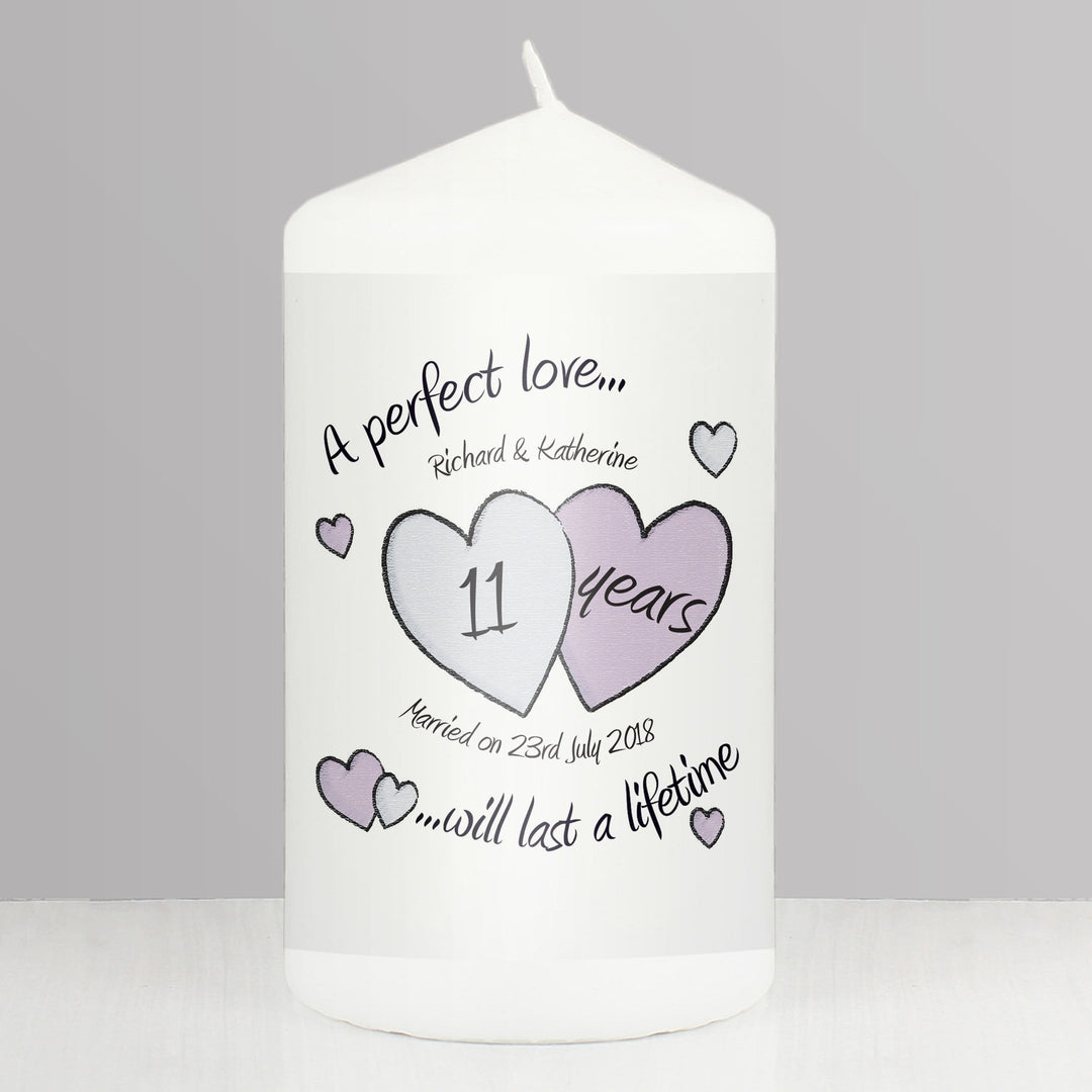 Personalised Memento Candles &amp; Reed Diffusers Personalised A Perfect Love Anniversary Candle