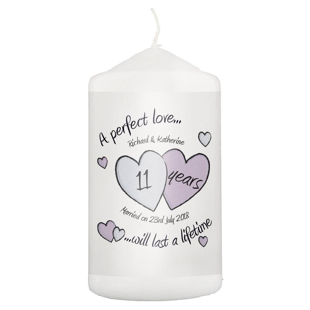 Personalised Memento Candles &amp; Reed Diffusers Personalised A Perfect Love Anniversary Candle