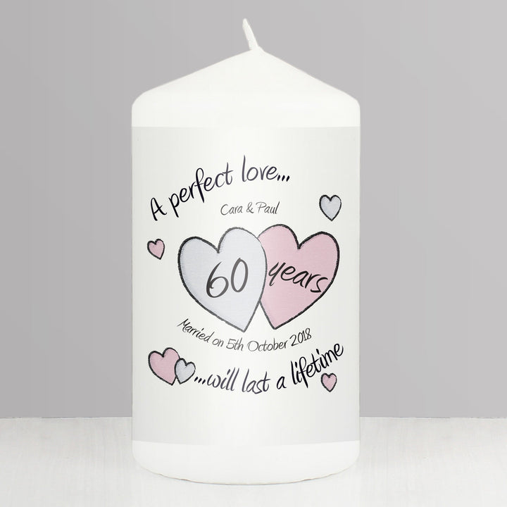 Personalised Memento Candles &amp; Reed Diffusers Personalised A Perfect Love Diamond Anniversary Candle