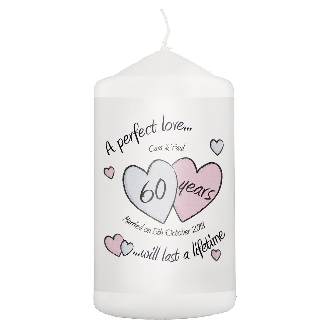 Personalised Memento Candles &amp; Reed Diffusers Personalised A Perfect Love Diamond Anniversary Candle