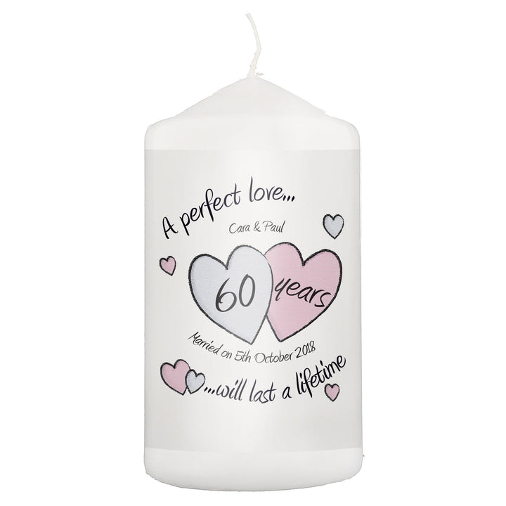 Personalised Memento Candles &amp; Reed Diffusers Personalised A Perfect Love Diamond Anniversary Candle