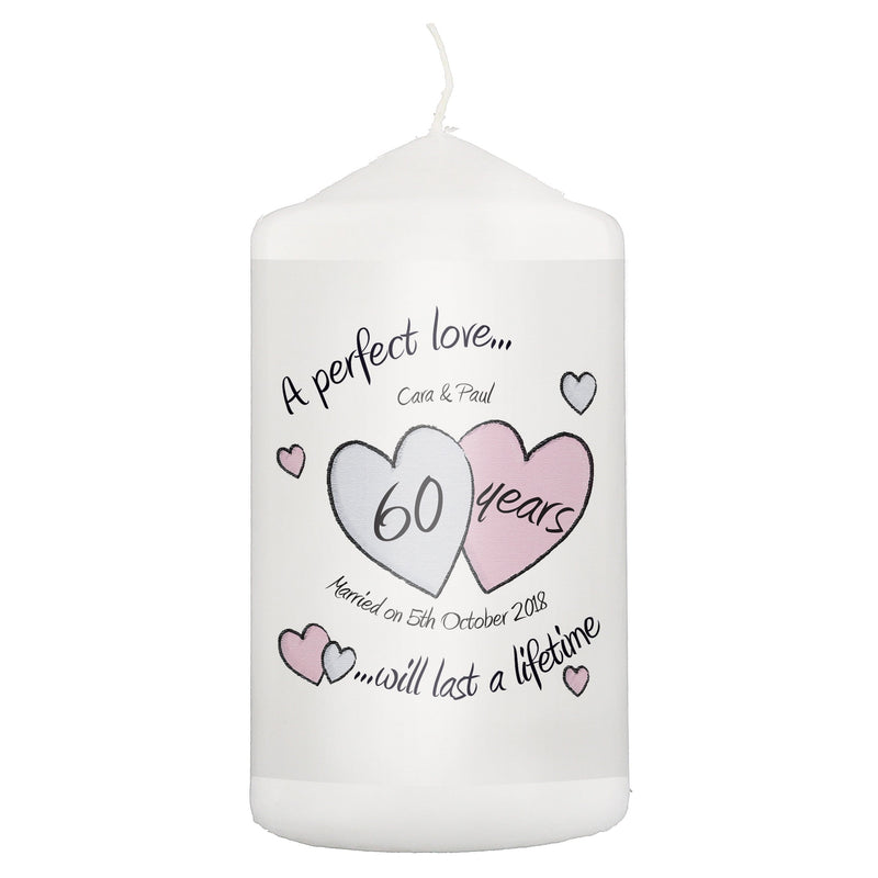 Personalised Memento Candles & Reed Diffusers Personalised A Perfect Love Diamond Anniversary Candle