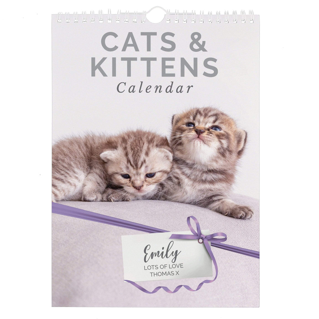 Personalised Memento Stationery &amp; Pens Personalised A4 Cats &amp; Kittens Calendar