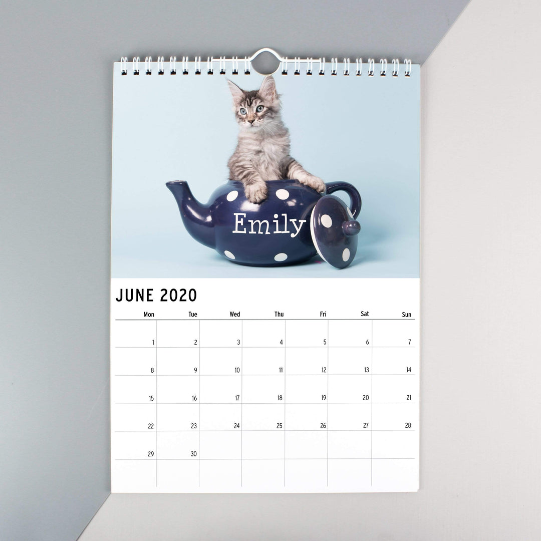 Personalised Memento Stationery &amp; Pens Personalised A4 Cats &amp; Kittens Calendar