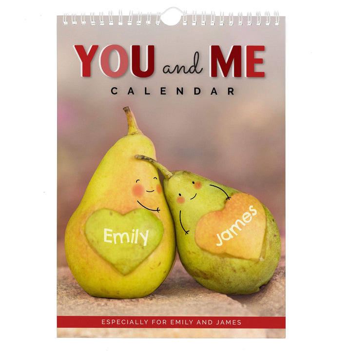 Personalised Memento Stationery &amp; Pens Personalised A4 Couple You And Me Calendar