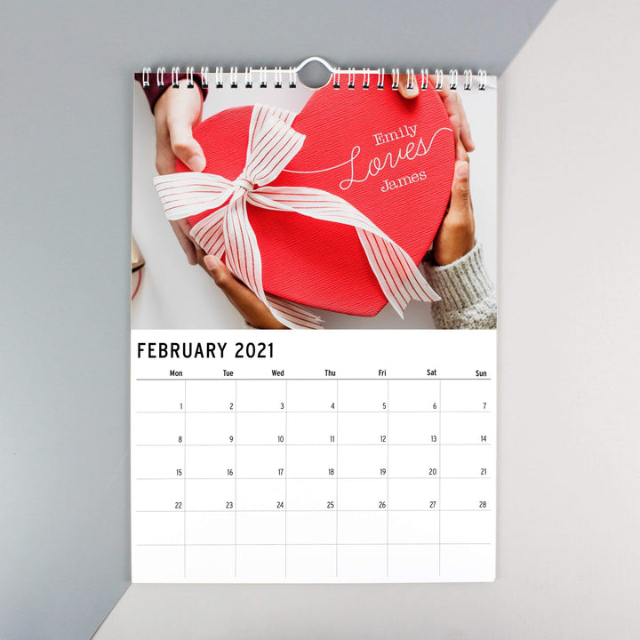 Personalised Memento Stationery &amp; Pens Personalised A4 Couple You And Me Calendar