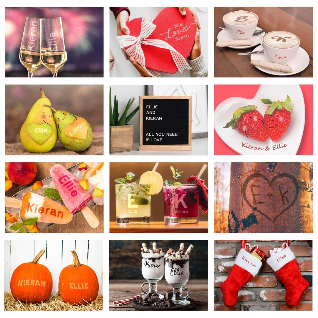Personalised Memento Stationery &amp; Pens Personalised A4 Couple You And Me Calendar