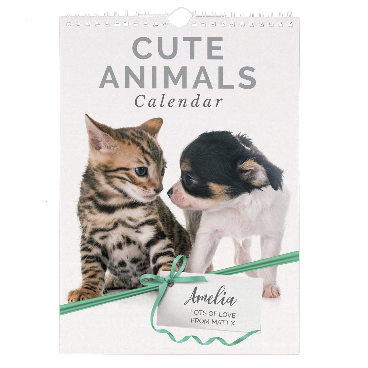 Personalised Memento Stationery & Pens Personalised A4 Cute Animals Calendar