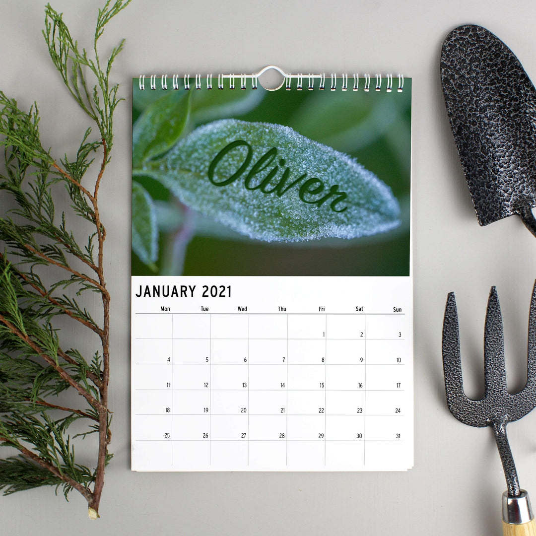 Personalised Memento Stationery &amp; Pens Personalised A4 Gardening Calendar