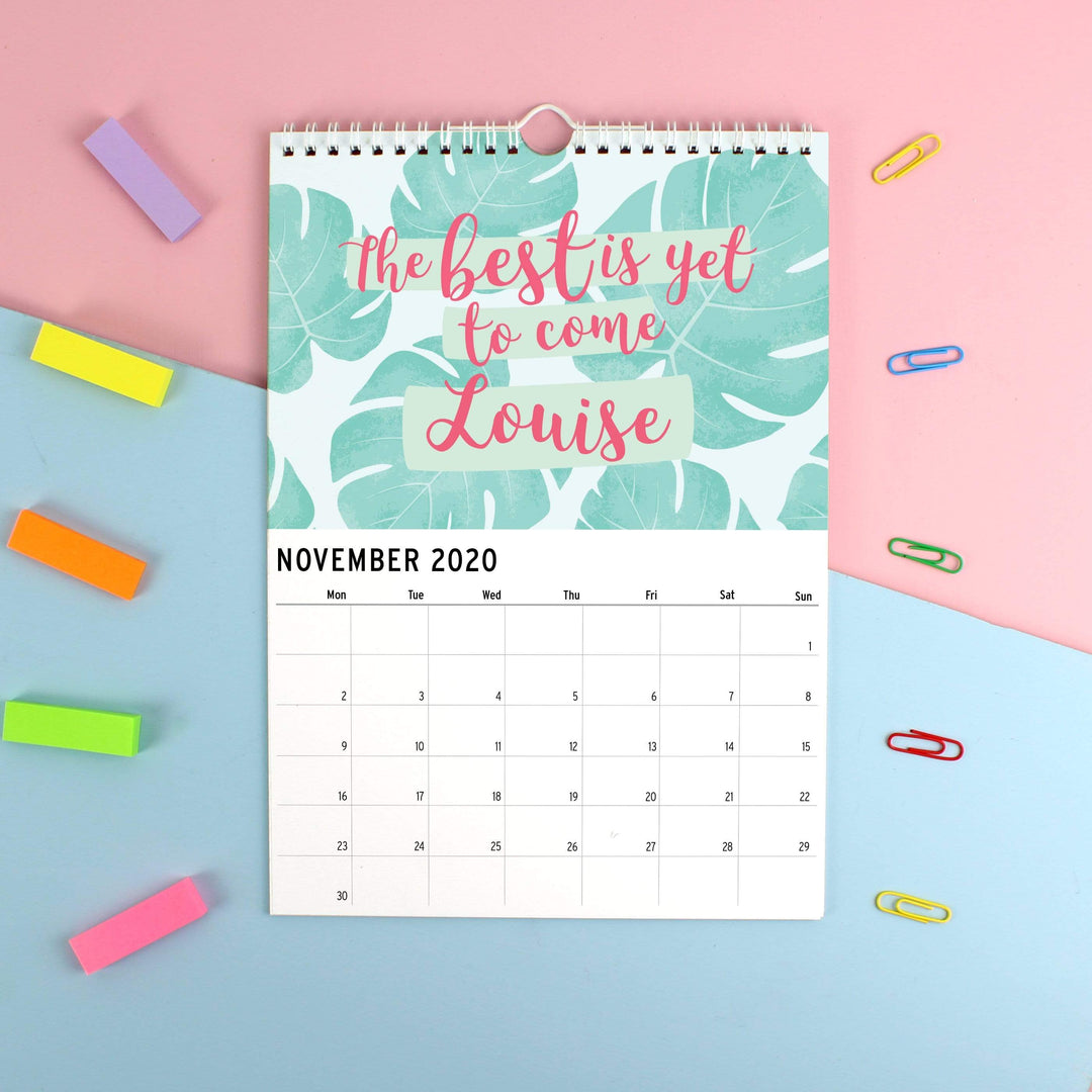 Personalised Memento Stationery &amp; Pens Personalised A4 Motivational Quotes Calendar