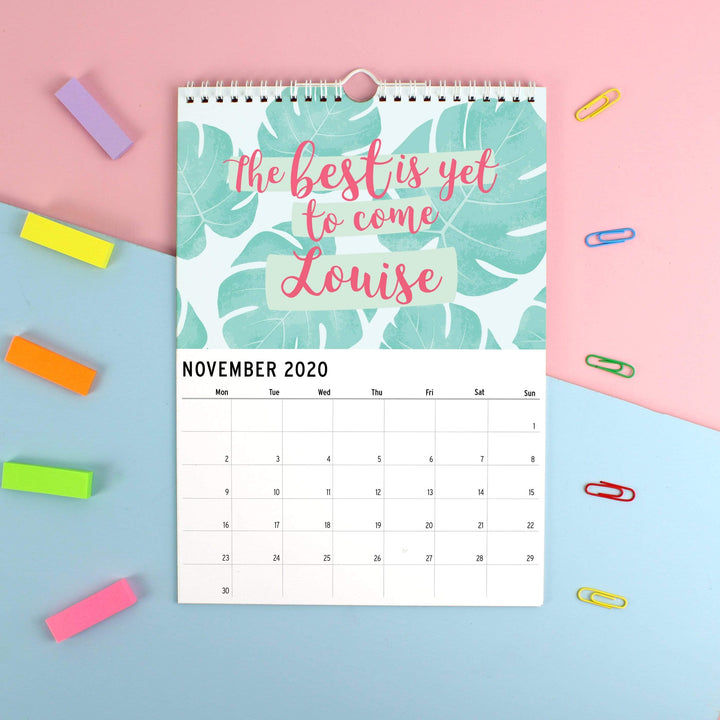 Personalised Memento Stationery &amp; Pens Personalised A4 Motivational Quotes Calendar