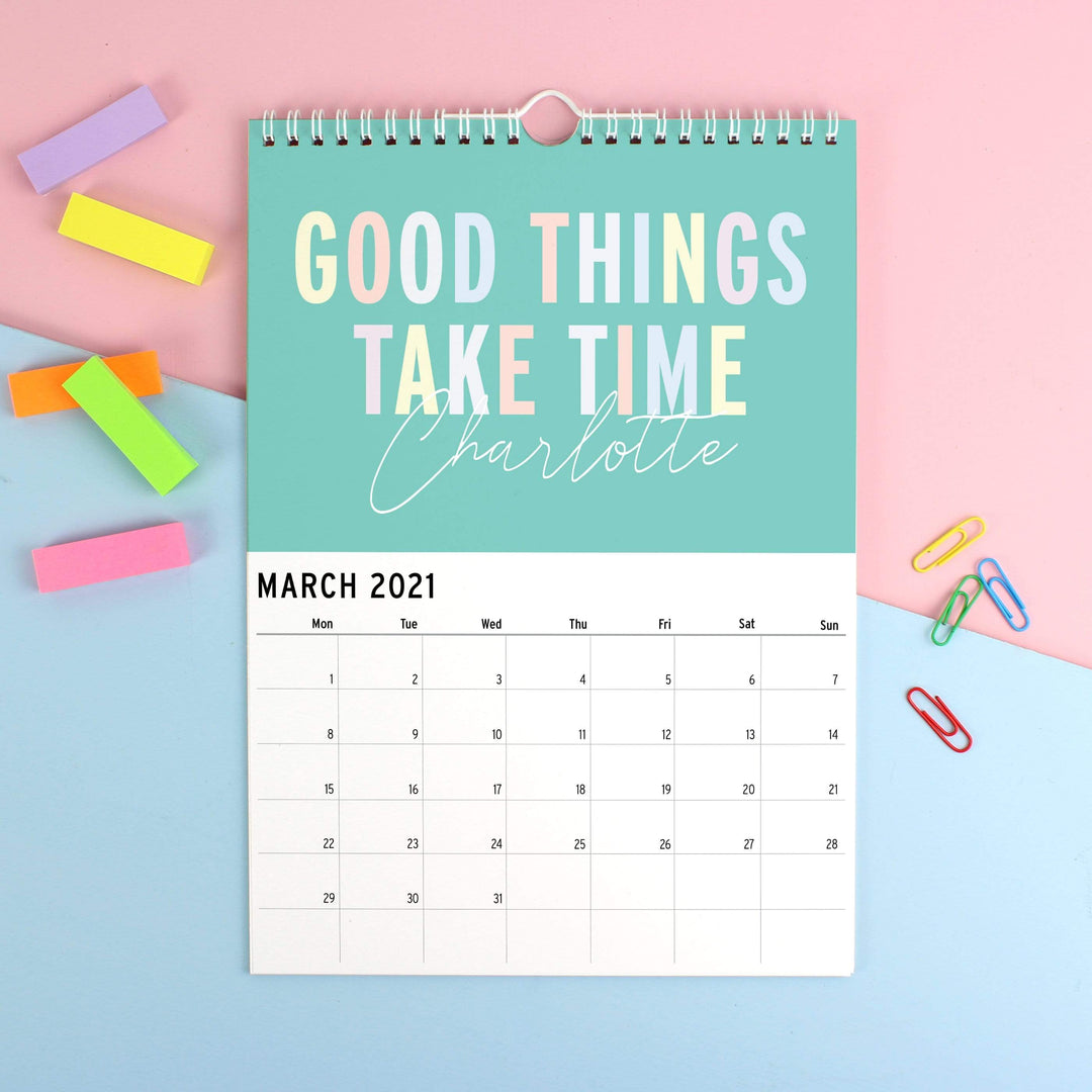 Personalised Memento Stationery &amp; Pens Personalised A4 Motivational Quotes Calendar