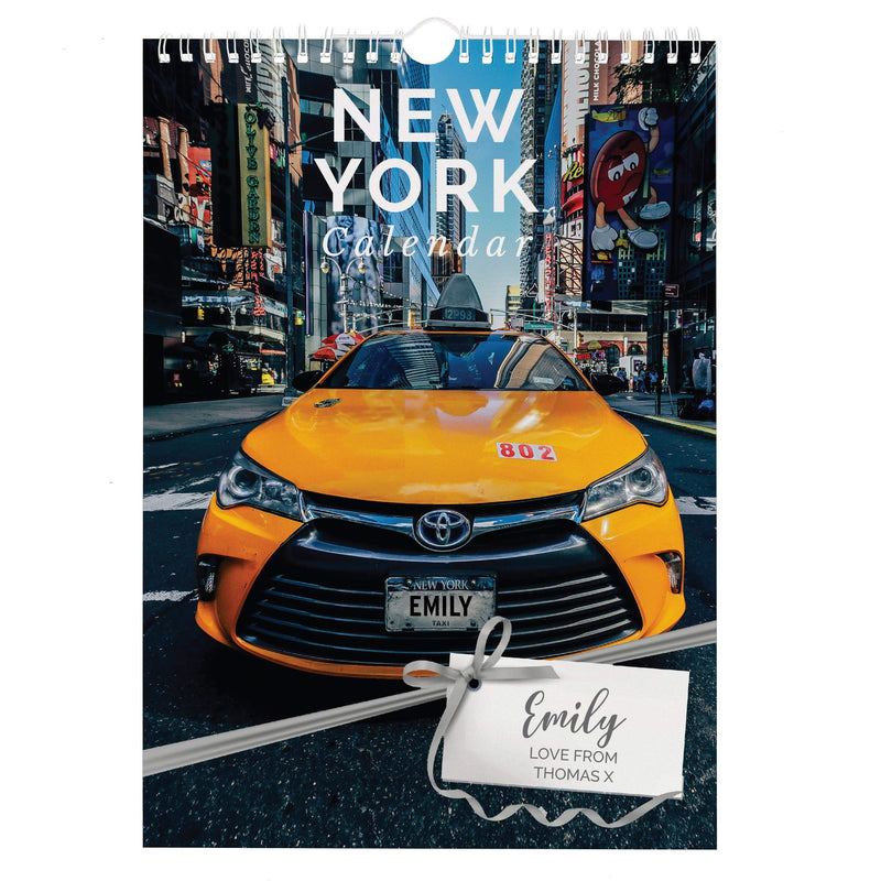 Personalised Memento Stationery & Pens Personalised A4 New York Calendar