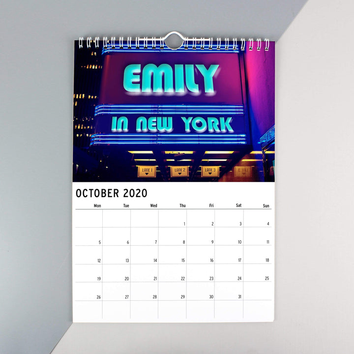 Personalised Memento Stationery &amp; Pens Personalised A4 New York Calendar