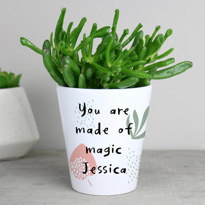 Personalised Memento Personalised Abstract Pattern Plant Pot
