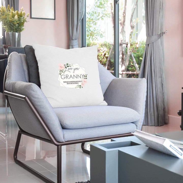 Personalised Memento Textiles Personalised Abstract Rose Cream Cushion Cover