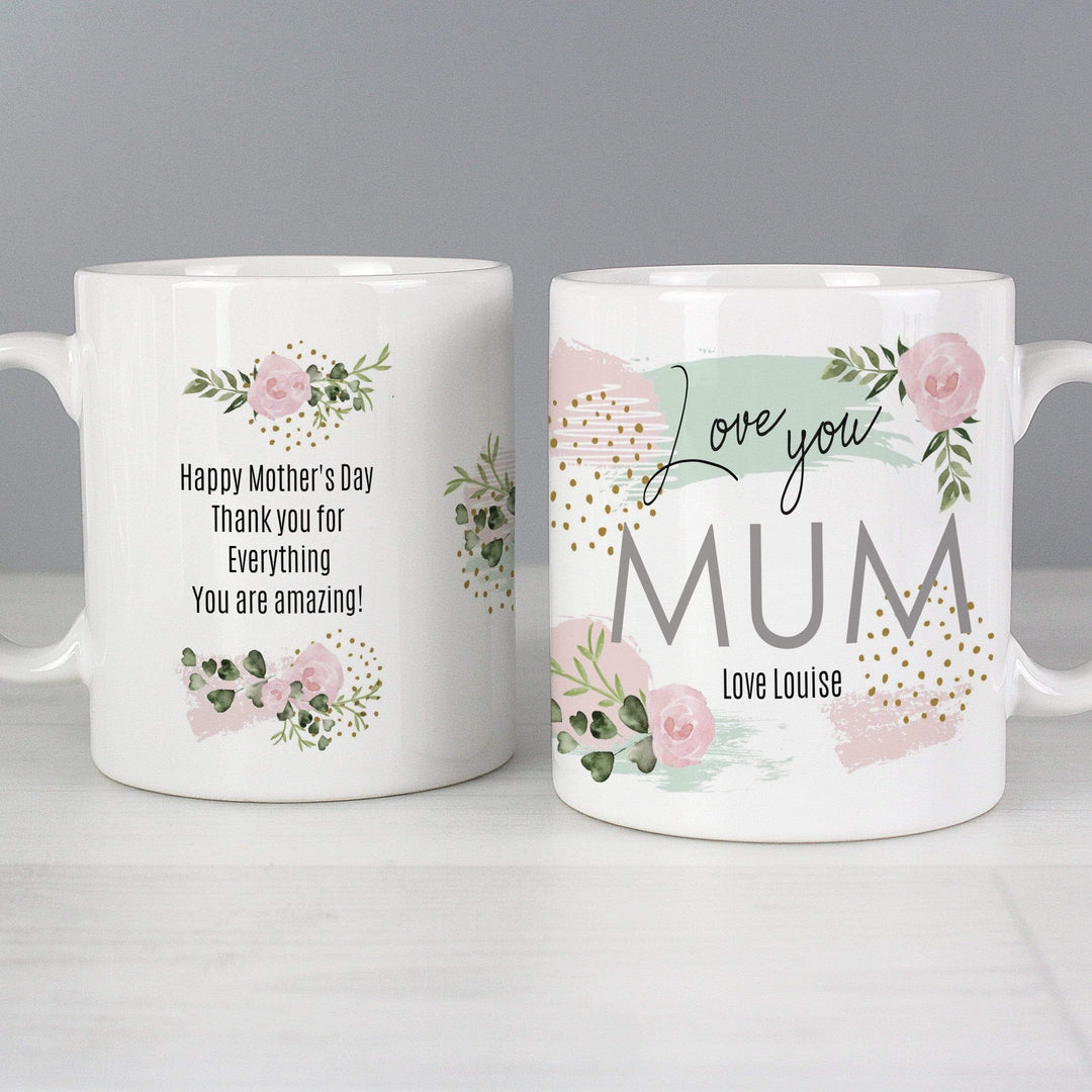 Personalised Memento Mugs Personalised Abstract Rose Mug