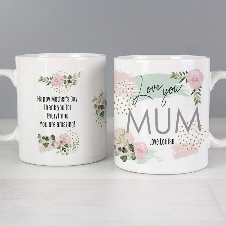 Personalised Memento Mugs Personalised Abstract Rose Mug