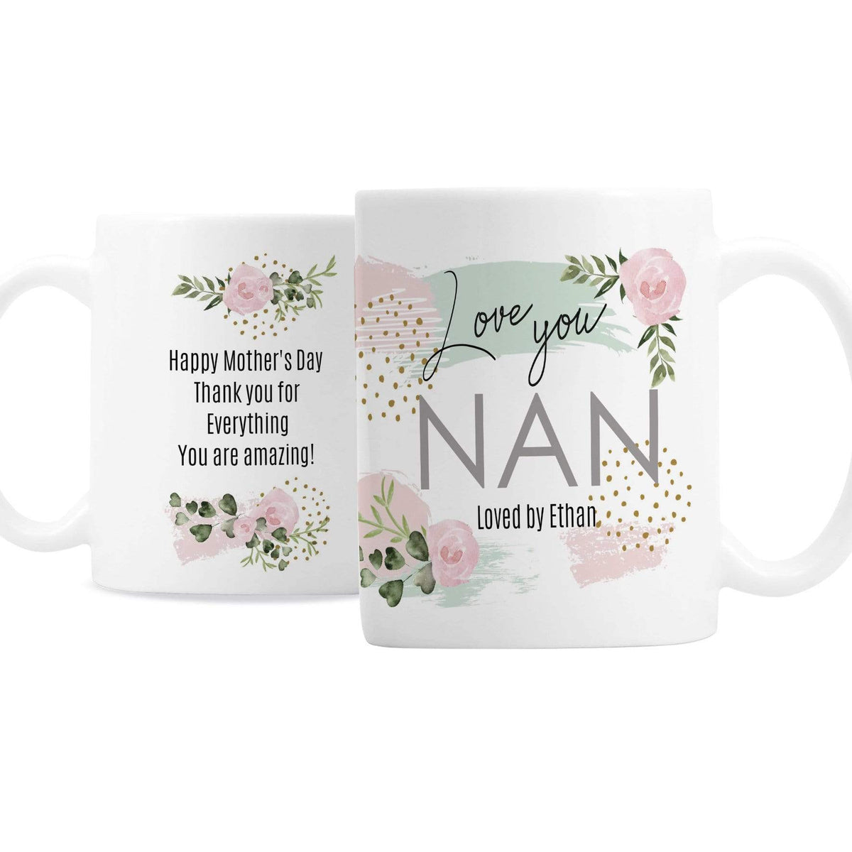 Personalised Memento Mugs Personalised Abstract Rose Mug