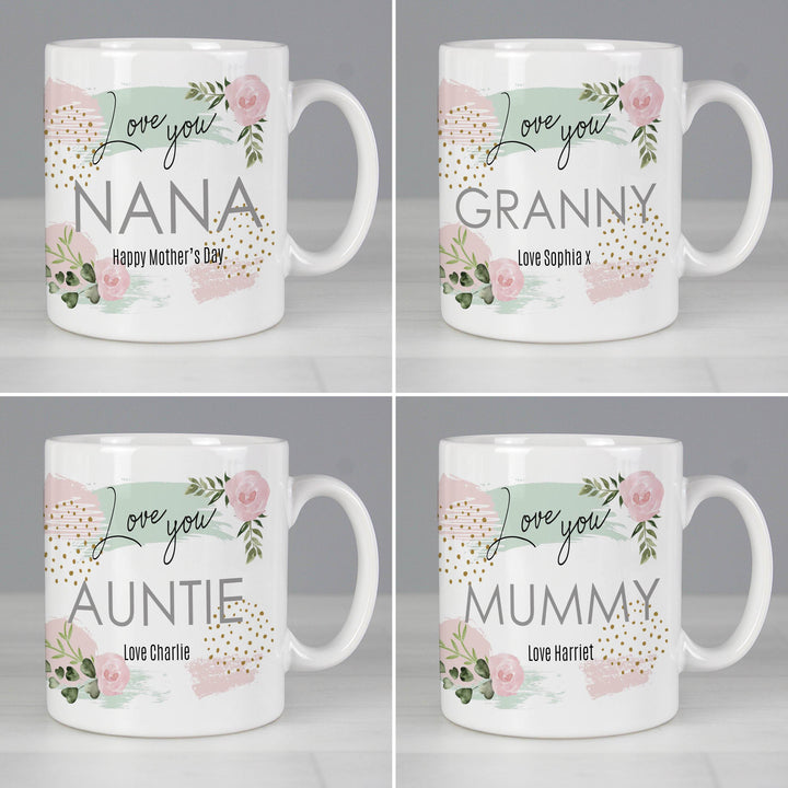 Personalised Memento Mugs Personalised Abstract Rose Mug