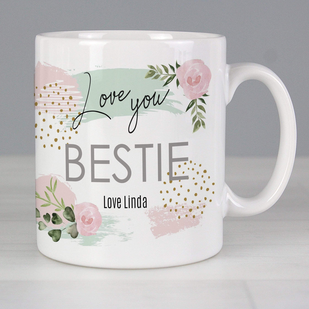 Personalised Memento Mugs Personalised Abstract Rose Mug