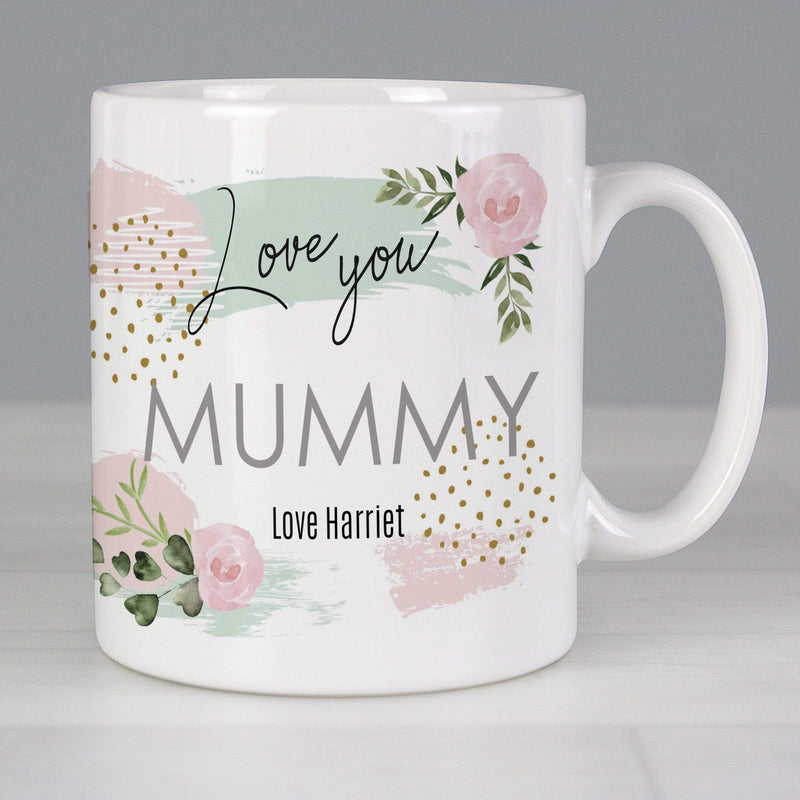 Personalised Memento Mugs Personalised Abstract Rose Mug