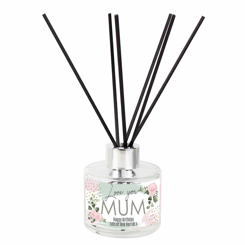 Personalised Memento Candles & Reed Diffusers Personalised Abstract Rose Reed Diffuser