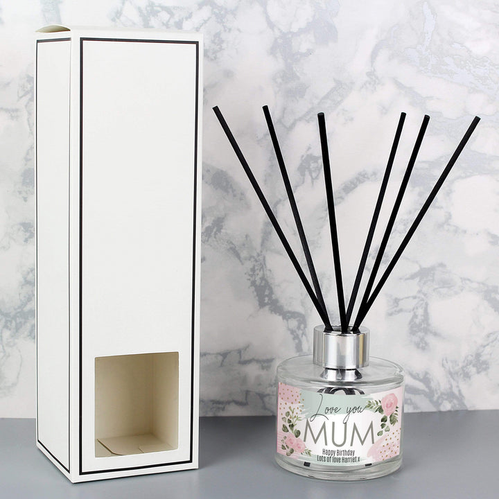Personalised Memento Candles &amp; Reed Diffusers Personalised Abstract Rose Reed Diffuser