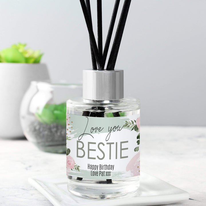 Personalised Memento Candles &amp; Reed Diffusers Personalised Abstract Rose Reed Diffuser
