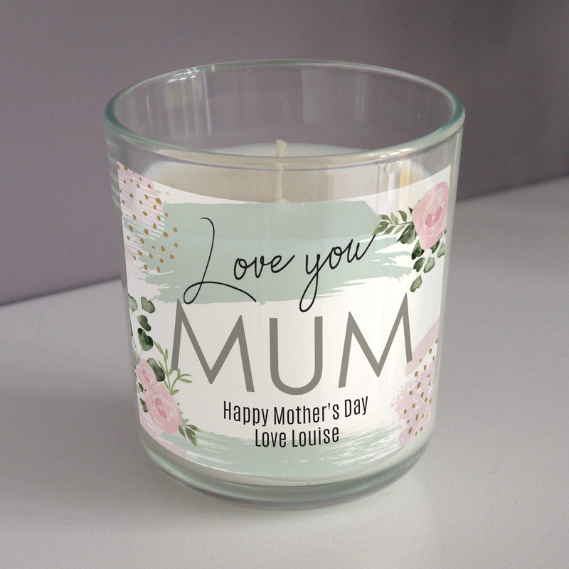 Personalised Memento Candles & Reed Diffusers Personalised Abstract Rose Scented Jar Candle